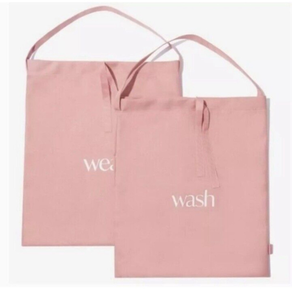 HANKY PANKY Wash Travel Bags Wear Large Organizing Set of 2 Rose Gold Polyester